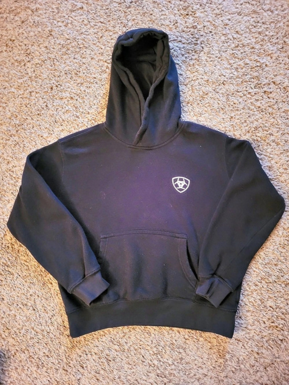 Ariat Boy's Logo Hoodie Pullover Black Small